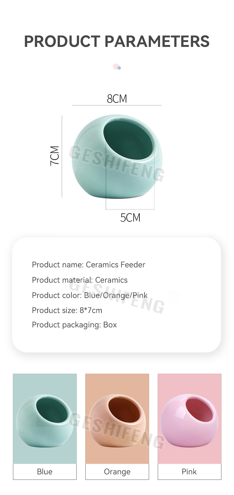 Ceramic bird feeding cup(陶瓷鸟食盒)