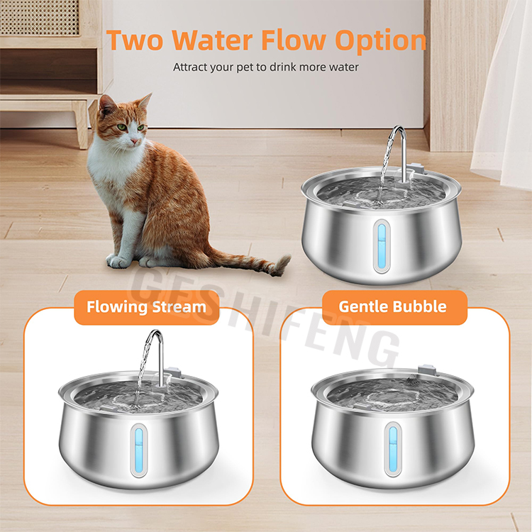 Pet waterer fountain(不锈钢宠物智能喂水器 带视窗）
