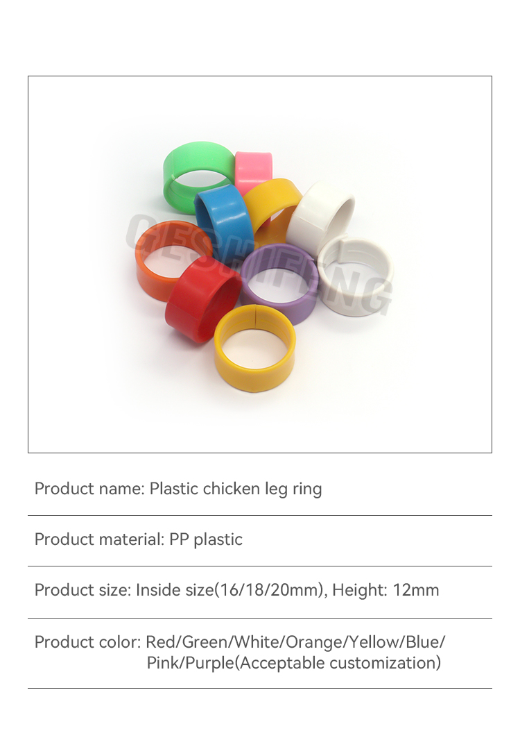 Plastic chicken ring(切片式鸡脚环)