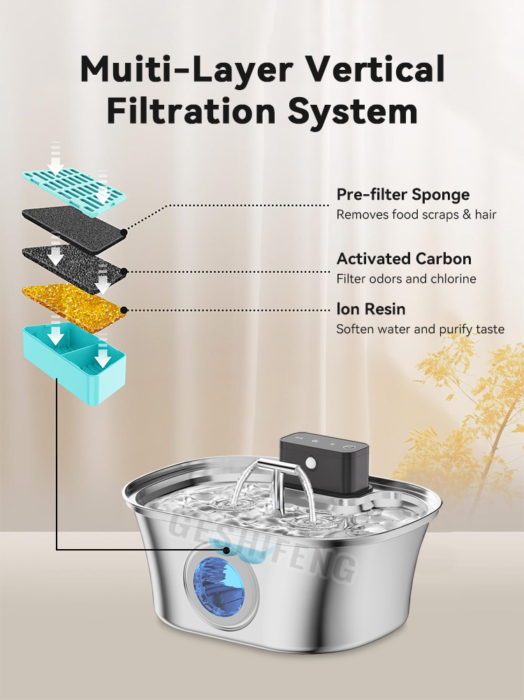 Pet waterer fountain(智能宠物喂水器 T形水龙头款)